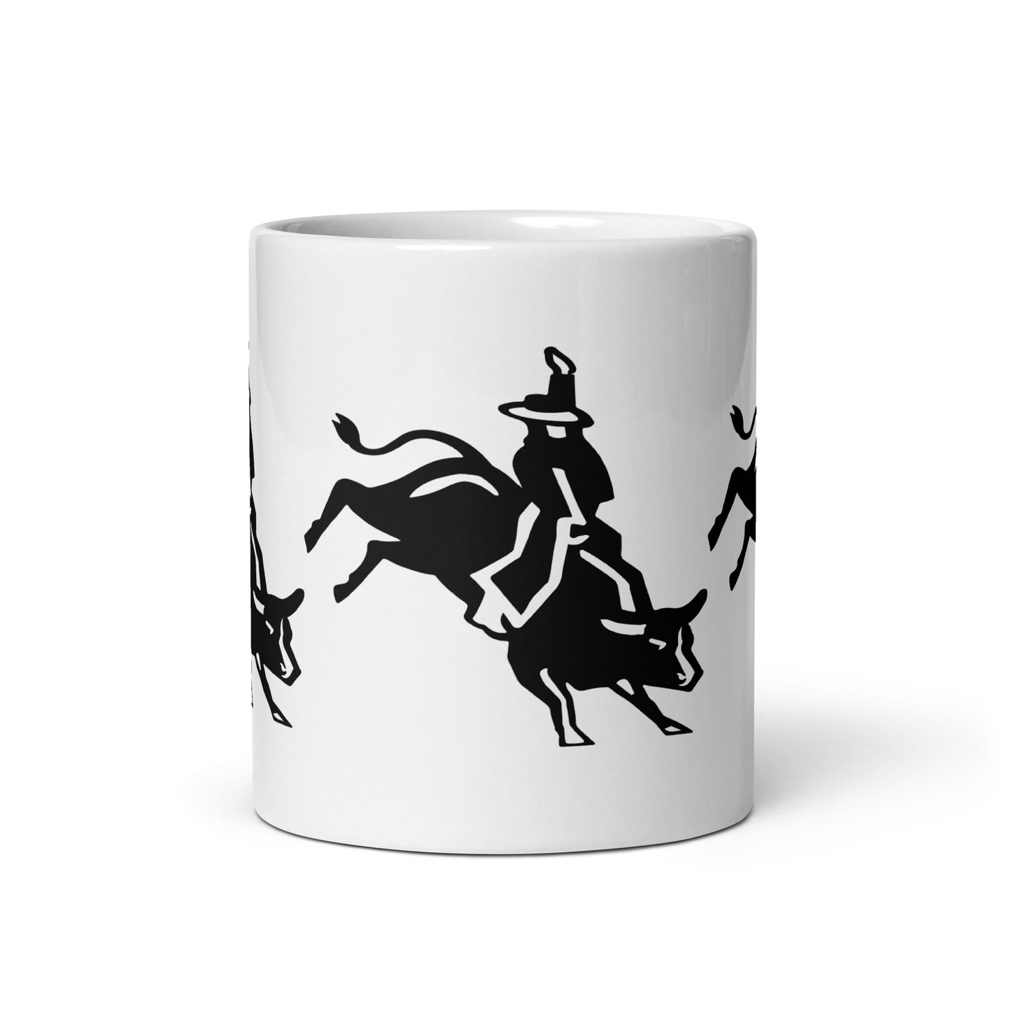 White glossy mug